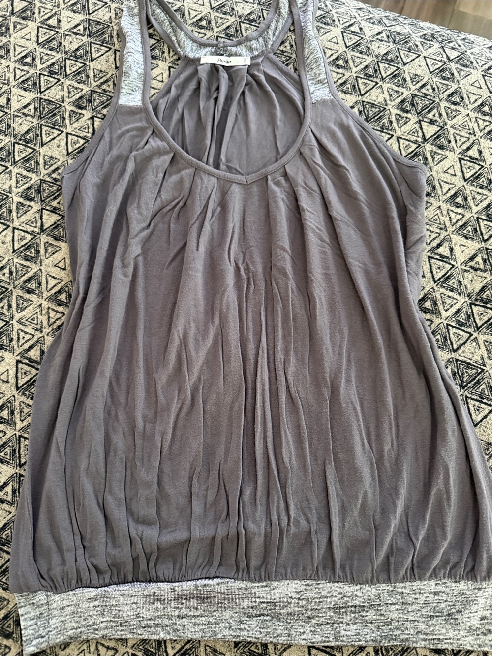 Women's Gray Sleeveless Top